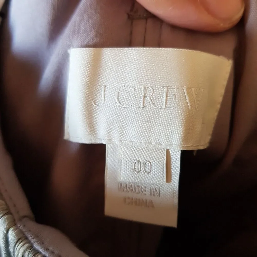 J.Crew Delia Dress Sz 00 Silk Strapless Sweetheart Wedding Guest Cocktail Bride